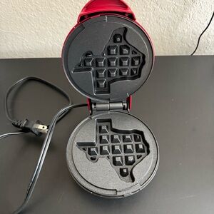 Mini Red Texas Shaped Waffle Maker